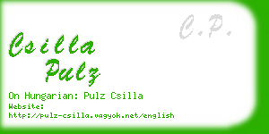 csilla pulz business card